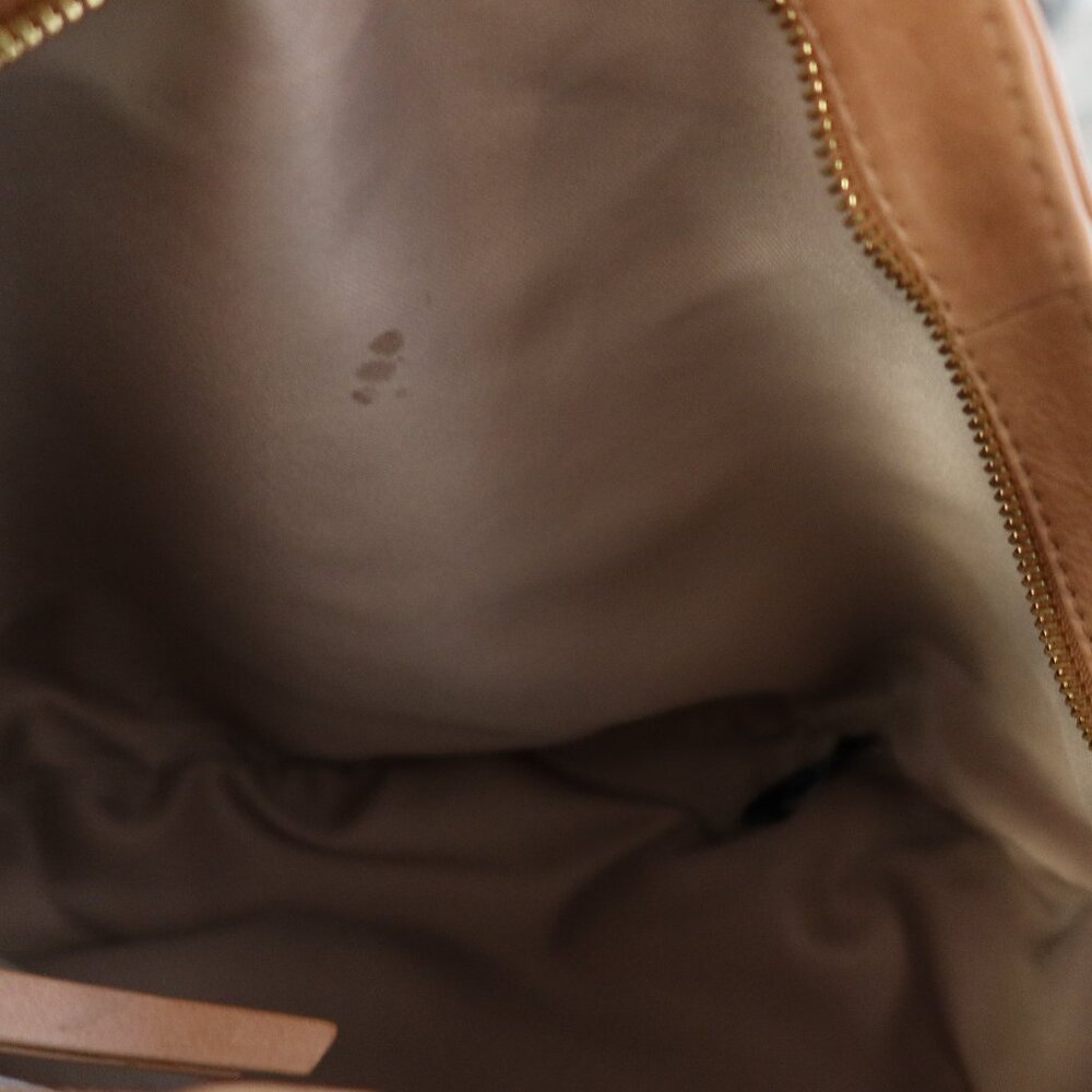 American Leather Co. Fringe Lilly Ziptop Hobo Bag Nutmeg NEW - Picture 5 of 6